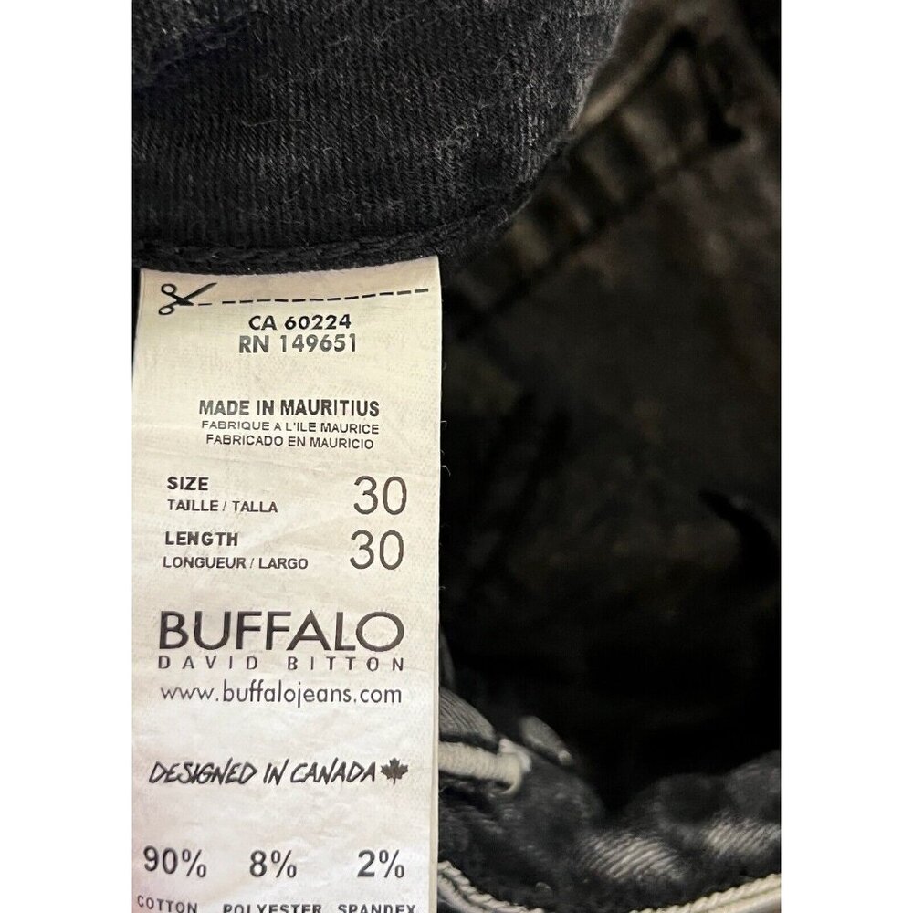 Buffalo Jeans Washed Black David Bitton Black Story Slim/ash 30/30. New No Tags - Picture 13 of 15